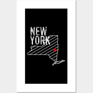 New York - White Design Posters and Art